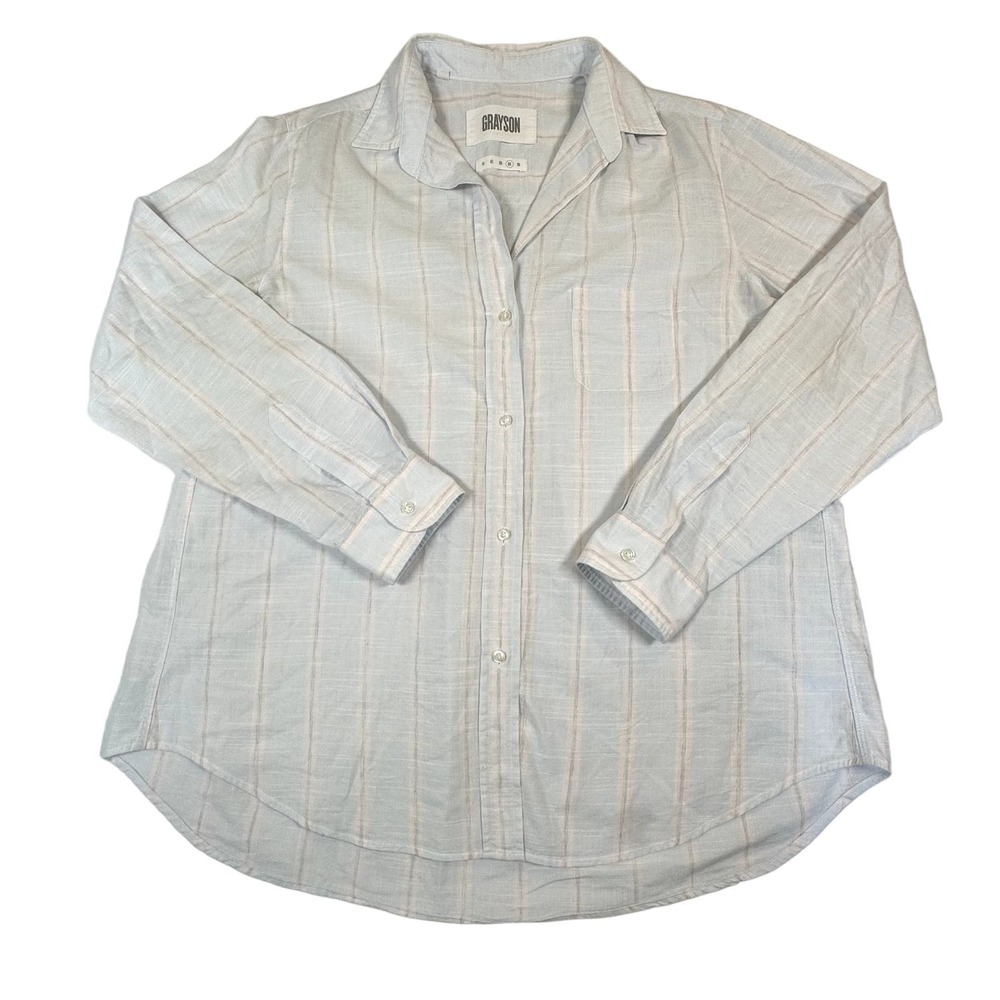 Grayson The Hero‎ Button Down Plaid Shirt Long Sleeve Blouse Womens 04 Large